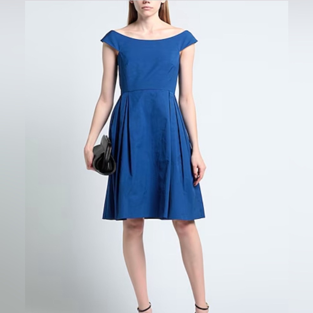 NEW White House Black Market Off-Shoulder Knit & Flare Pleated Midi Dress 10